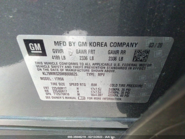 Chevrolet Trailblazer Ls 2021 KL79MMS20MB008625 Image 9