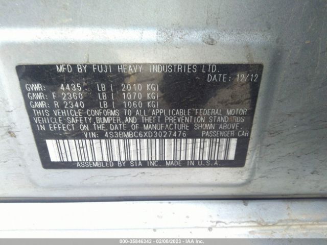 4S3BMBC6XD3027476 Subaru Legacy 2.5i Premium