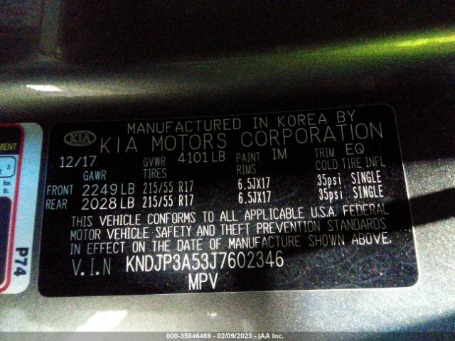 KNDJP3A53J7602346 KIA SOUL +