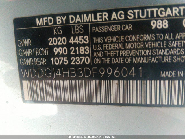 2013 MERCEDES-BENZ C-CLASS C 250 VIN: WDDGJ4HB3DF996041
