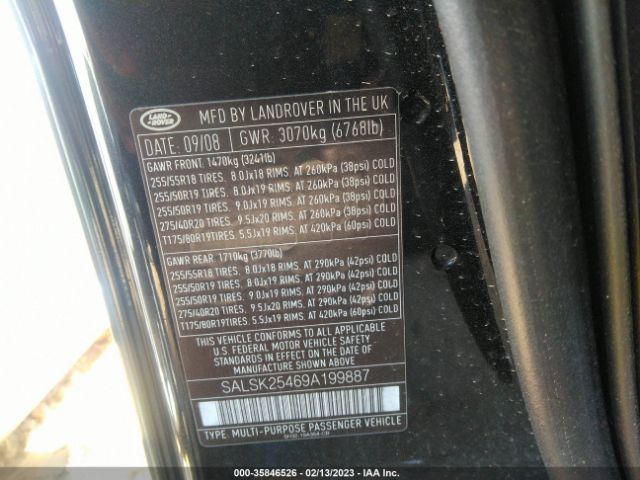 SALSK25469A199887 Land Rover Range Rover Sport Hse