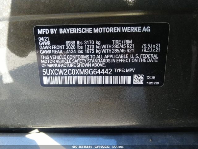 5UXCW2C0XM9G64442 BMW X7 Xdrive40i