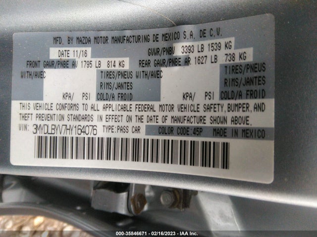 2017 Toyota Yaris, VIN: 3MYDLBYV7HY164076