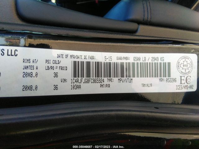1C4RJFJG8FC865924 Jeep Grand Cherokee Summit