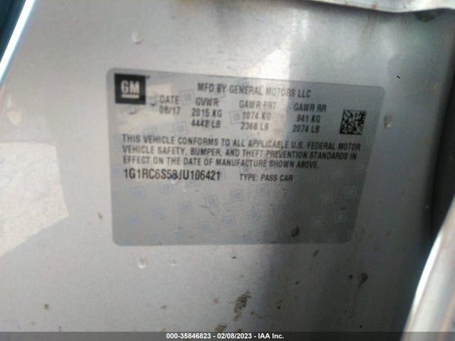 Chevrolet VOLT LT 2018 1G1RC6S58JU106421 Image 10