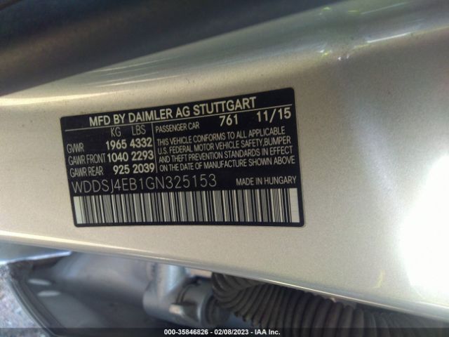 WDDSJ4EB1GN325153 Mercedes-Benz Cla Cla 250