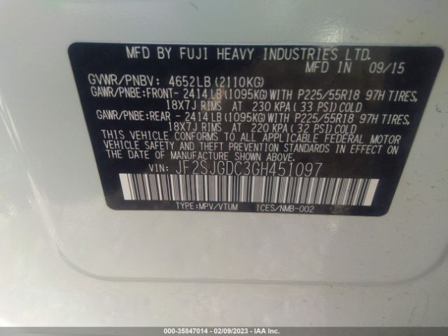 JF2SJGDC3GH451097 Subaru Forester 2.0xt Premium