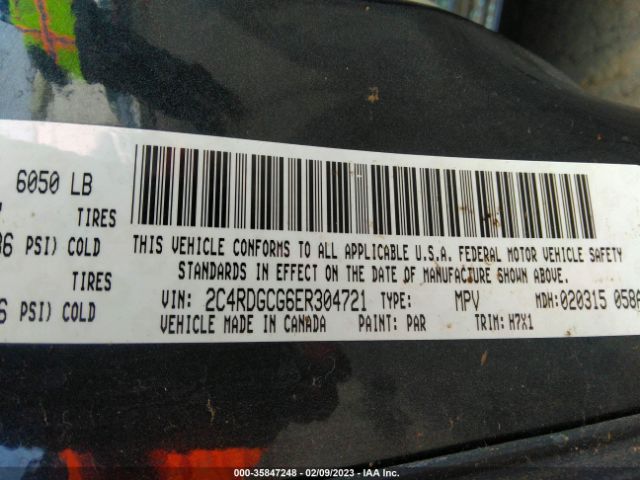 2C4RDGCG6ER304721 Dodge Grand Caravan Sxt