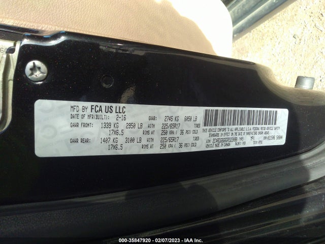 2016 Dodge Grand Caravan, VIN: 2C4RDGBG6GR322088