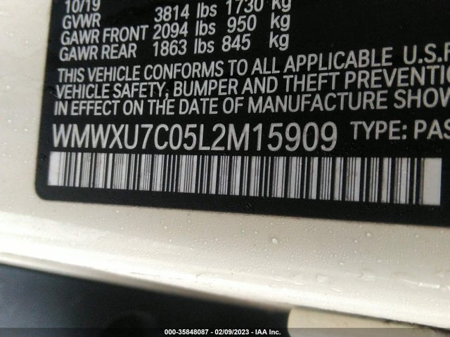 2020 Mini Cooper, VIN: WMWXU7C05L2M15909