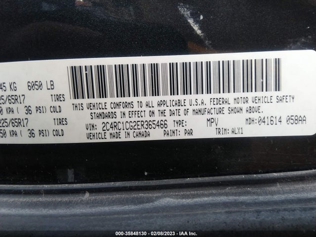 2C4RC1CG2ER365466 Chrysler Town & Country Touring-l