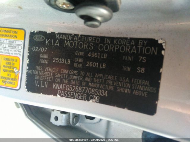 KNAFG526877085334 KIA Rondo Ex