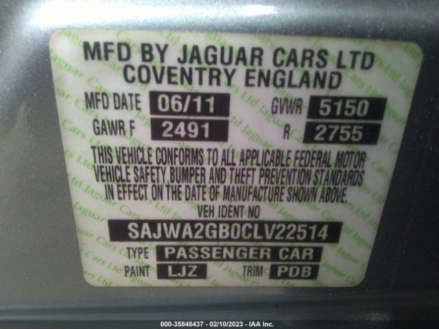 SAJWA2GB0CLV22514 Jaguar Xj Xjl