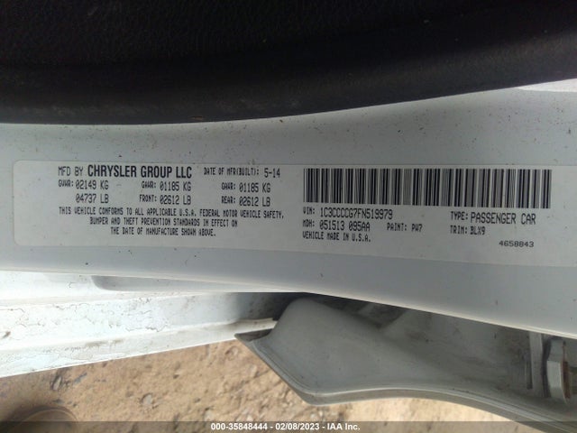 Chrysler 200 C 2015 1C3CCCCG7FN519979 Image 9