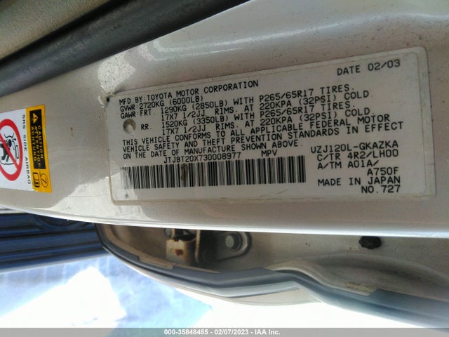 JTJBT20X730008977 Lexus GX 470