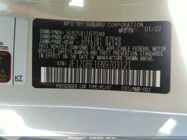 JF1ZDBE16N9703121 Subaru Brz Limited