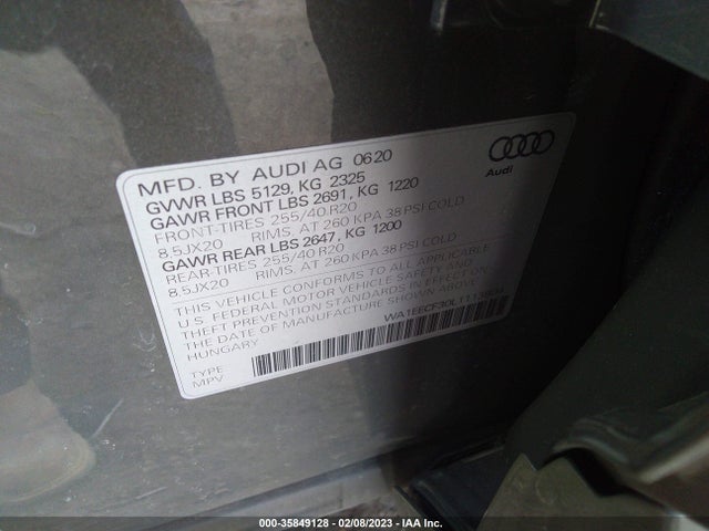 2020 Audi Q3, VIN: WA1EECF30L1113904
