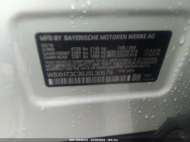 2018 BMW X1, VIN: WBXHT3C30J5L30679