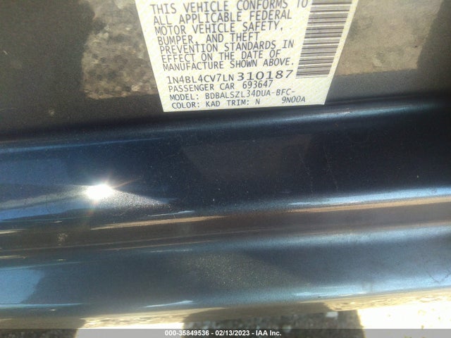 2020 Nissan Altima, VIN: 1N4BL4CV7LN310187