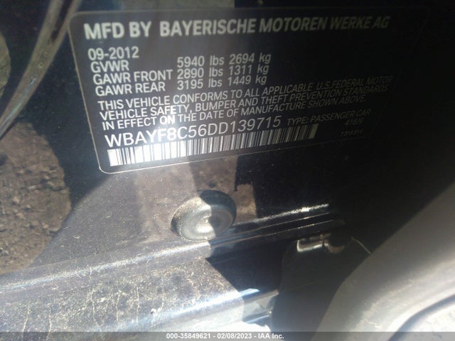 BMW 7 Series 750li Xdrive 2013 WBAYF8C56DD139715 Image 10