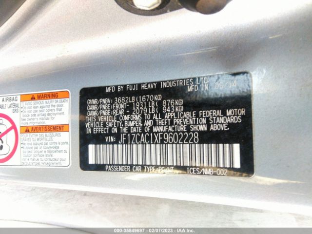 JF1ZCAC1XF9602228 Subaru Brz Limited