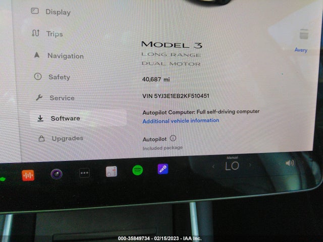 Tesla Model 3 Long Range/performance 2019 5YJ3E1EB2KF510451 Image 7