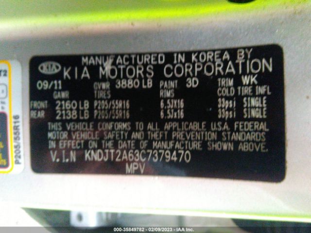 KNDJT2A63C7379470 KIA SOUL +