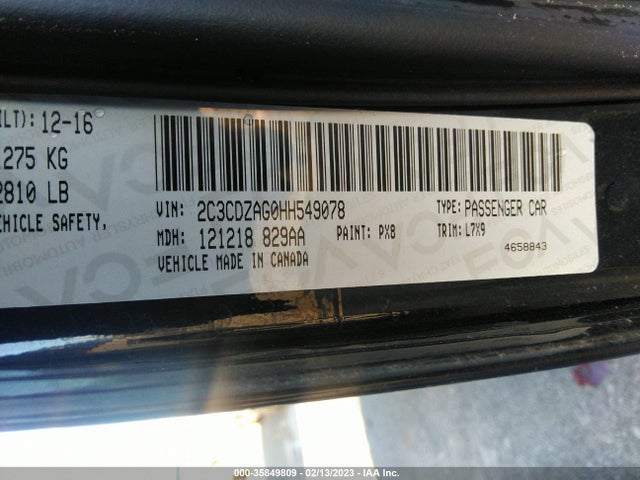 Dodge Challenger Sxt 2017 2C3CDZAG0HH549078 Image 9