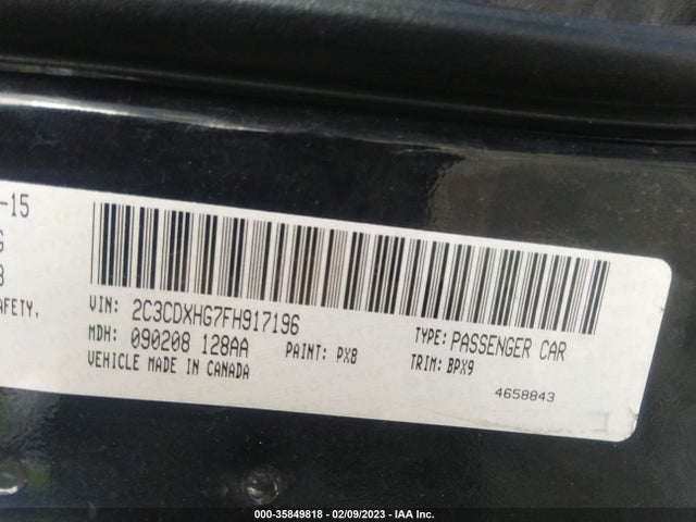 Dodge Charger Sxt 2015 2C3CDXHG7FH917196 Image 9