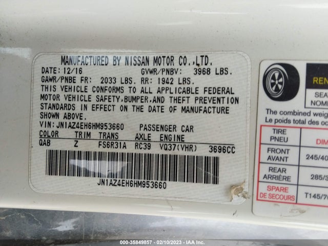Nissan 370z Nismo 2017 JN1AZ4EH6HM953660 Image 10