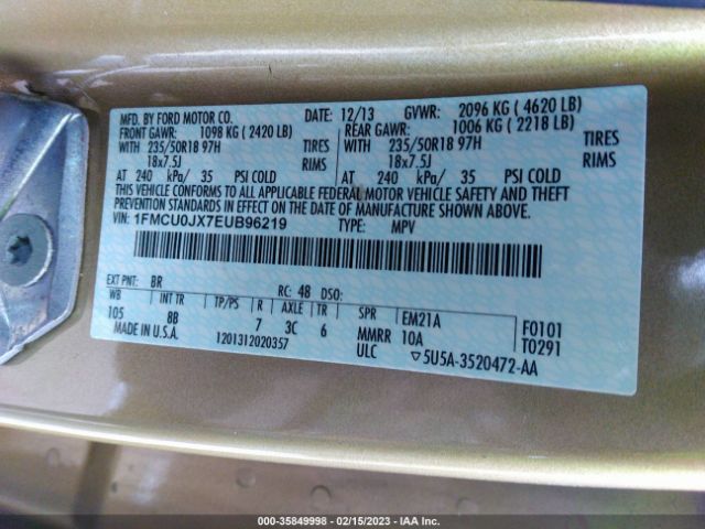 1FMCU0JX7EUB96219 Ford Escape Titanium