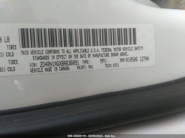 Dodge GRAND CARAVAN C/V 2011 2D4RN1AGXBR636091 Image 10