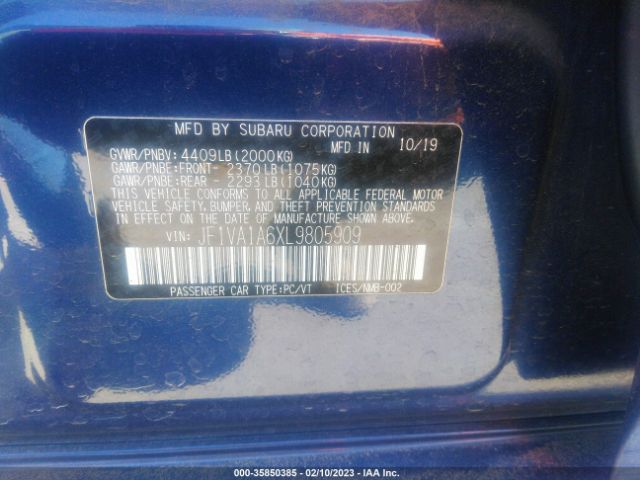 JF1VA1A6XL9805909 Subaru WRX
