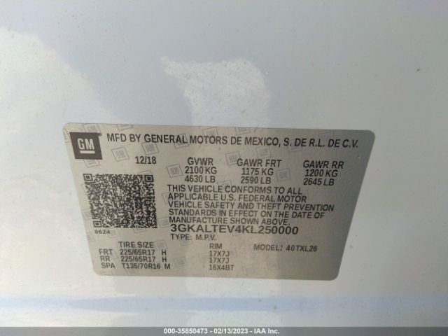 3GKALTEV4KL250000 GMC Terrain Sle