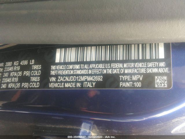 ZACNJDD12MPM42692 Jeep Renegade Limited