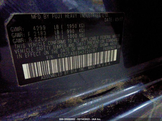4S3GTAB65H3720787 Subaru Impreza Premium