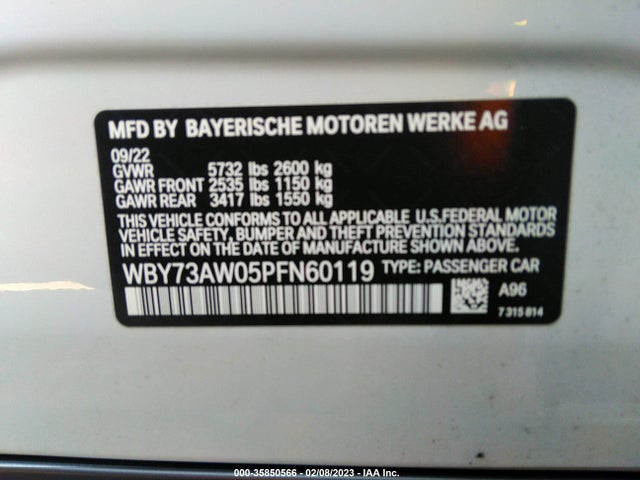 BMW I4 Edrive40 2023 WBY73AW05PFN60119 Image 9