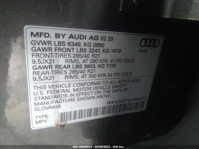 WA1LXAF72LD005971 Audi Q7 Premium Plus