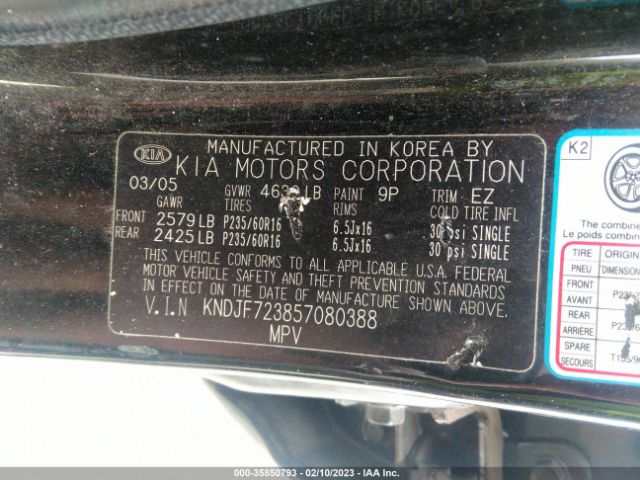 KNDJF723857080388 KIA Sportage Lx/ex