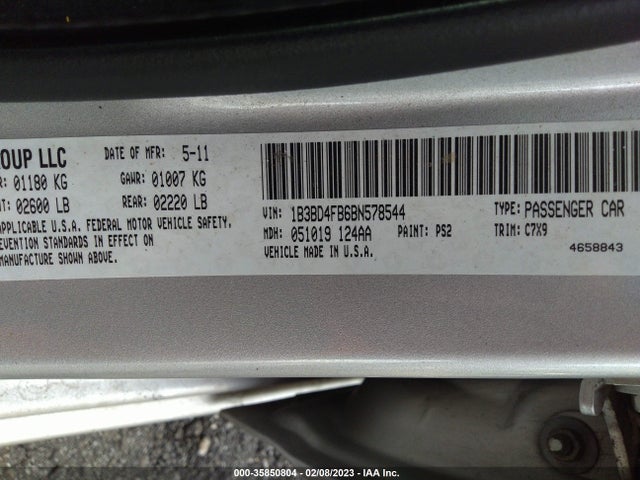Dodge Avenger Express 2011 1B3BD4FB6BN578544 Image 10