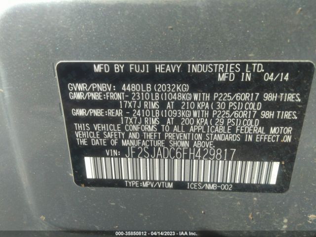 JF2SJADC6FH429817 Subaru Forester 2.5i Premium