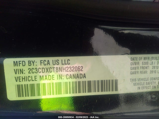 Dodge CHARGER R/T 2022 2C3CDXCT8NH232062 Image 9