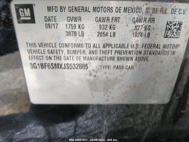 Chevrolet Cruze Premier 2018 3G1BF6SMXJS532885 Image 10