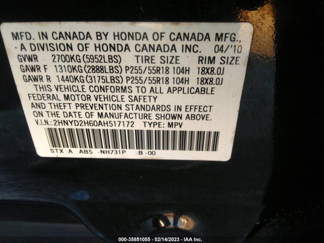 Acura Mdx Technology Pkg 2010 2HNYD2H60AH517172 Image 9