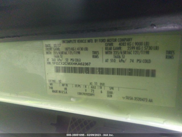 1FDZX2CMXHKA62367 Ford Transit Wagon Xl/xlt
