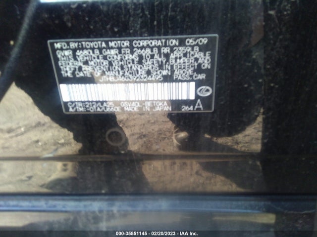 Lexus ES 350 2009 JTHBJ46G392324495 Image 10