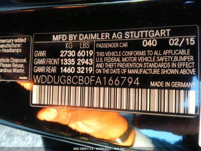WDDUG8CB0FA166794 Mercedes-Benz S-class S 550