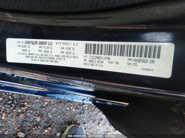 2014 DODGE AVENGER SE VIN: 1C3CDZAB0EN110700
