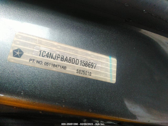 2013 JEEP PATRIOT SPORT VIN: 1C4NJPBA8DD158697