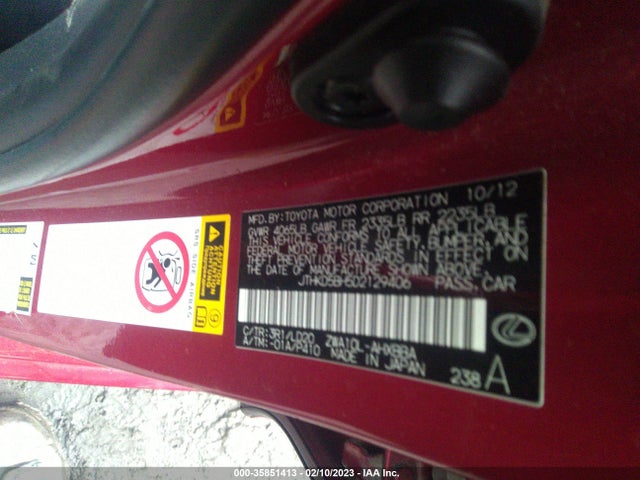 Lexus Ct 200h Hybrid 2013 JTHKD5BH5D2129406 Image 9
